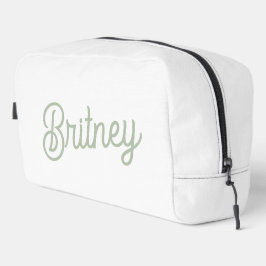 Neceser Monograma y nombre personalizados verde sabio mode
