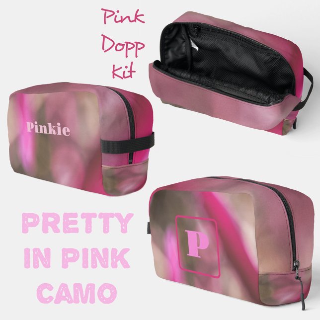Neceser Monogramación de Moda de camuflaje rosa y taúpe (Subido por el creador)
