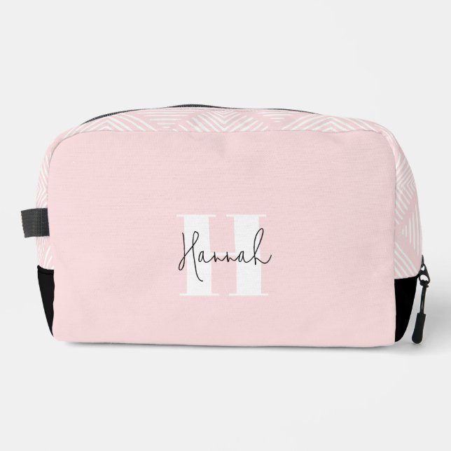 Neceser Monogramado rosa Minimalista moderno (Anverso)