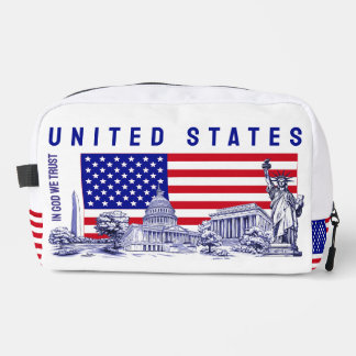 Neceser Monumento de la bandera de Estados Unidos América