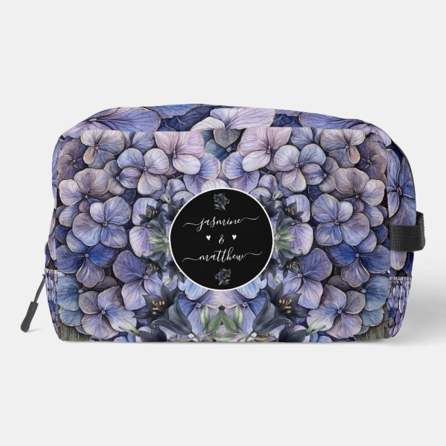 Neceser Moody Black Floral Classic Couple Names Wedding (Reverso )