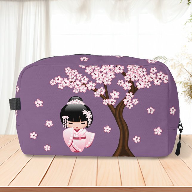 Neceser Morado Chica Geisha Kokeshi Muñeca Cute Geisha (Subido por el creador)