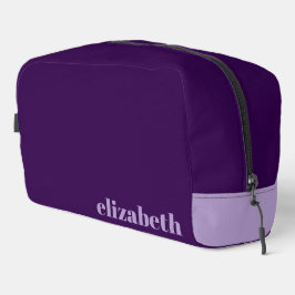Neceser Morado oscuro con nombre en morado claro