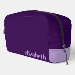 Neceser Morado oscuro con nombre en morado claro