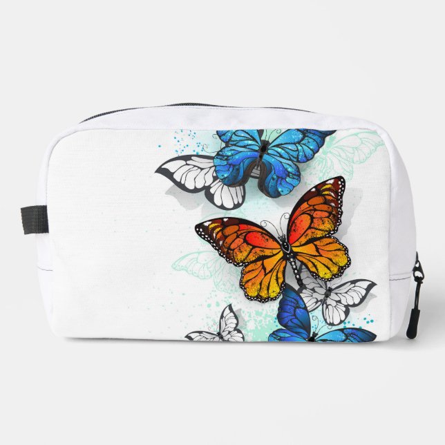 Neceser Morfo y monarca de las mariposas voladoras (Anverso)