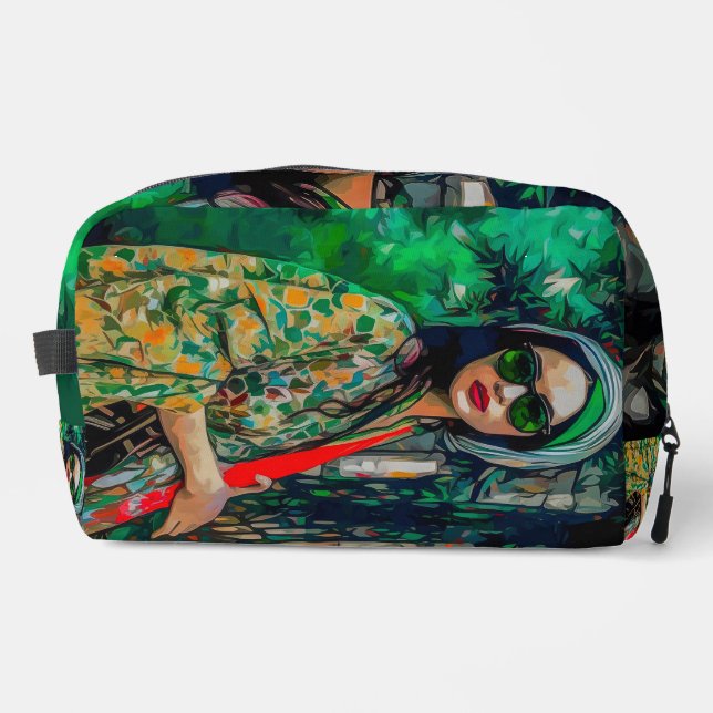 Neceser Mujer con gafas de sol verdes (Anverso)