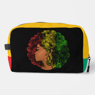 Neceser Mujer negra rasta afro rojo amarillo verde