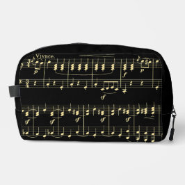 Neceser Música dorada en negro