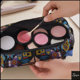 Neceser Muted Earthy Folk Art Patchwork Quilt