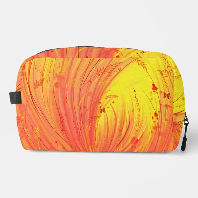 Neceser Naranja amarillo abstracto Jardín encantado (Anverso)