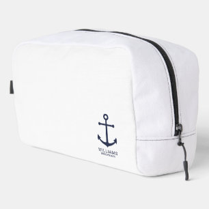 Neceser Nautical Navy Blue Anchor Personalizado Groomsmen