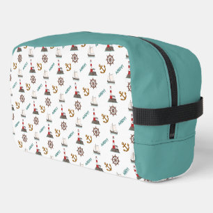 Neceser Navegar en color de patrón pequeño en blanco