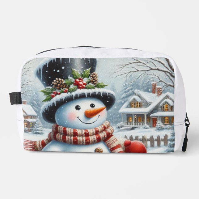 Neceser Navidades lindos, vintage/caprichosos/snowman inve (Anverso)