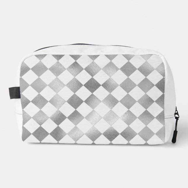 Neceser Navidades vacaciones patrón cuadrado brillante pla (Anverso)