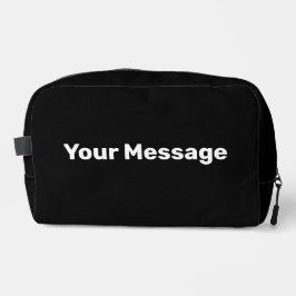 Neceser Negro simple con plantilla de mensaje en blanco