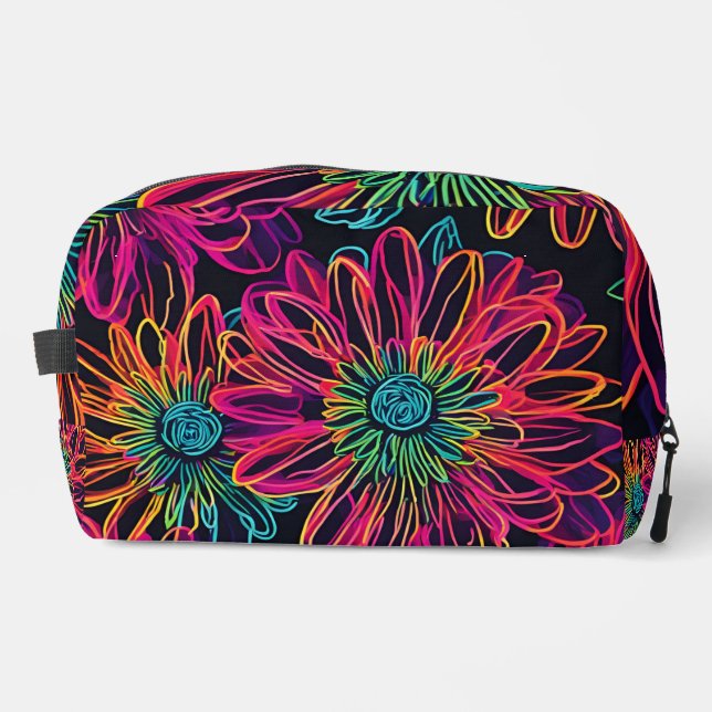 Neceser Neon Pink Floral Art (Anverso)