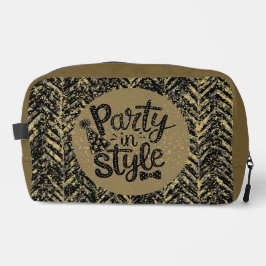 Neceser New Year Celebrate, Party in Style,Black Gold Art 