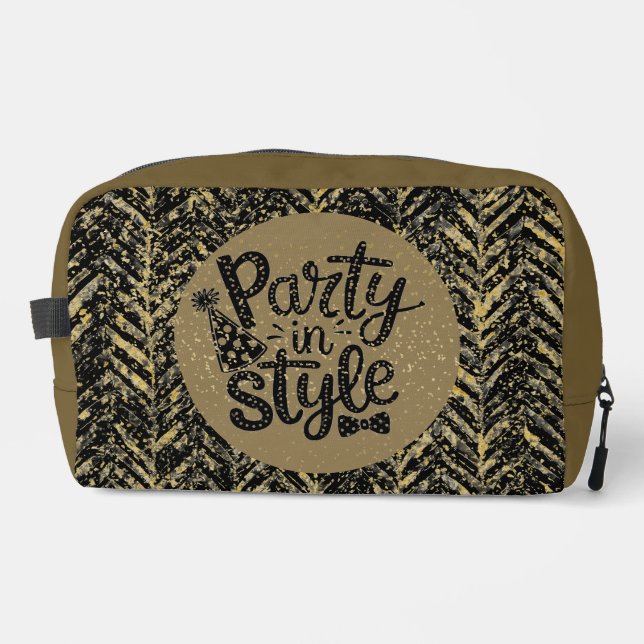 Neceser New Year Celebrate, Party in Style,Black Gold Art  (Anverso)