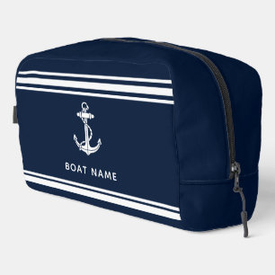Neceser Nombre de barco de ancla náutica personalizado
