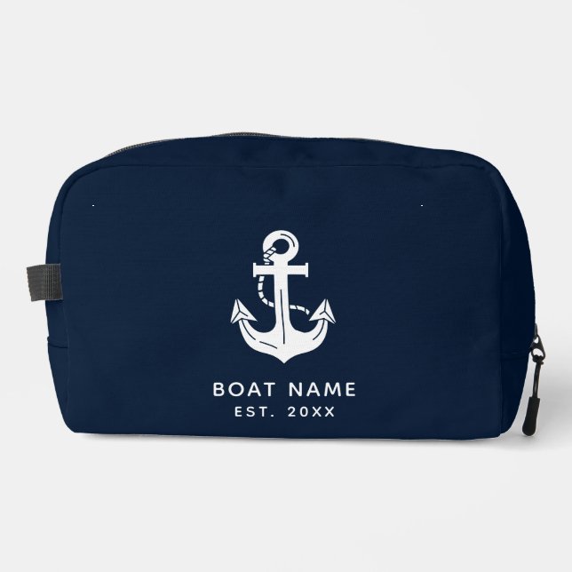 Neceser Nombre de barco náutico personalizado Ancla (Anverso)