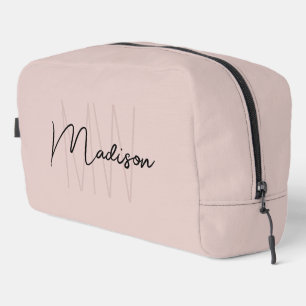 Neceser Nombre de monograma moderno Script Rubor Pink