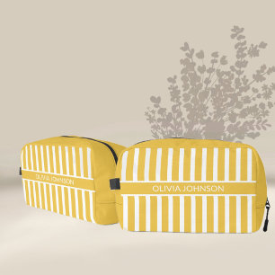 Neceser Nombre del Personalizable rayado amarillo de veran