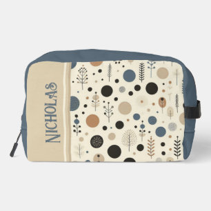 Neceser Nombre personalizado abstracto de Woodland