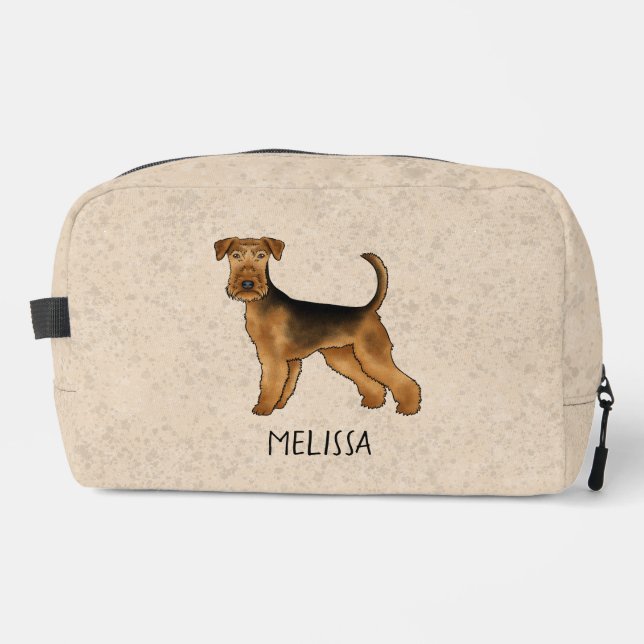 Neceser Nombre personalizado de Airedale Terrier Dog Bingl (Anverso)