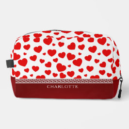 Neceser Nombre personalizado de corazón rojo elegante