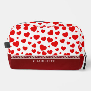 Neceser Nombre personalizado de corazón rojo elegante