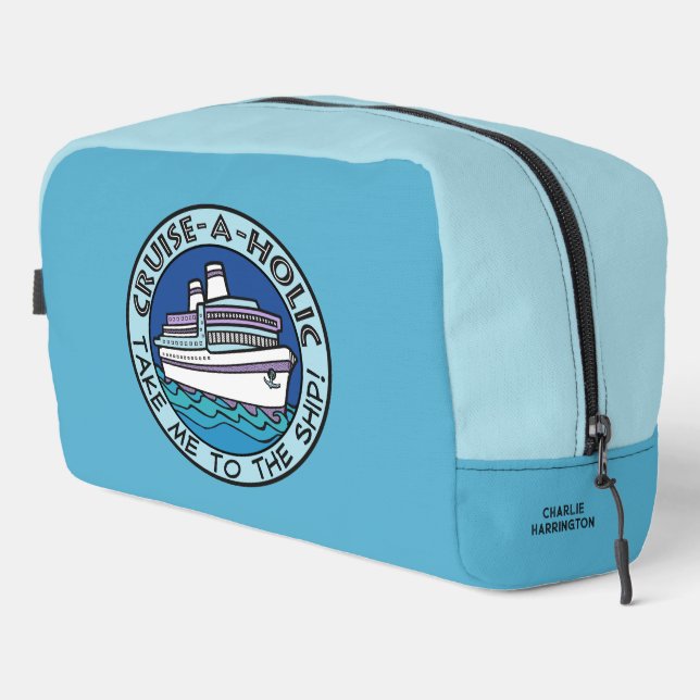 Neceser Nombre personalizado de Cruise-A-Holic (Esquina derecha)