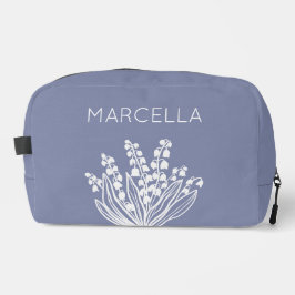 Neceser Nombre personalizado de May Lily of Valley Floral