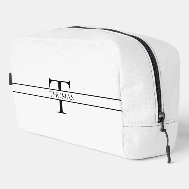 Neceser Nombre personalizado monogramado elegante (Esquina derecha)