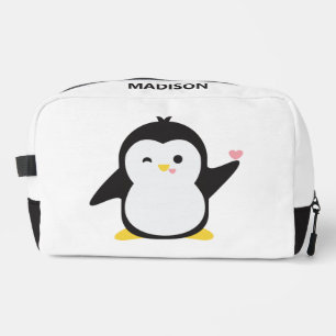 Neceser Nombre personalizado pingüino lindo