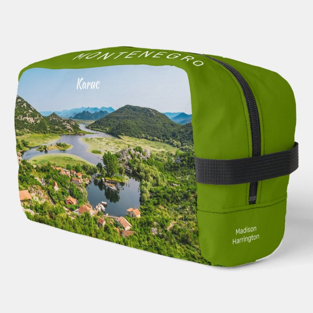 Neceser Nombre personalizado y Montenegro de texto (Esquina izquierda)