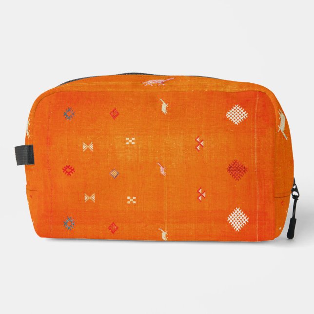 Neceser Oasis del atardecer: Naranja Heredado Boho Marroqu (Anverso)
