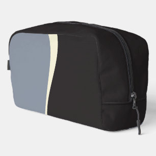 Neceser Olas Simples 2 en Negro, Gris y Crema