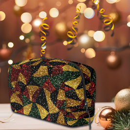 Neceser Olas verdes rojas de Purpurina festivo