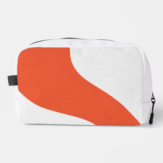 Neceser Ondas Simples - Naranja y Blanco (Anverso)