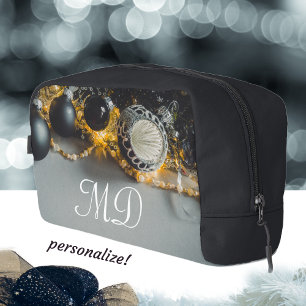 Neceser Ornamentos de Navidad Gris Negro con tierras de cu