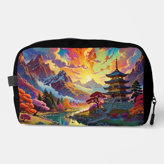 Neceser Pagoda and Coloured Landscape (Anverso)