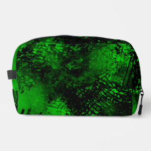 Neceser Paint Splatt Hatching Efecto Verde y Negro