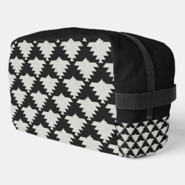 Neceser Pájaro geométrico tribal vintage | Boho negro y ma