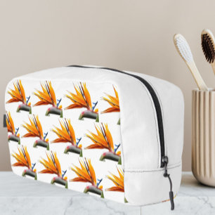 Neceser Pájaro naranja del patrón de planta de paraíso en 