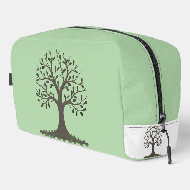 Neceser 🌳 Pale Green Tree of Life Toiletry Bag -Travel 🧼 (Esquina derecha)