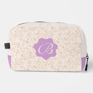 Neceser Pastel Beige Y Morado Floral