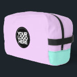 Neceser Pastel | Logotipo y texto corporativo personalizad<br><div class="desc">Azul rosa pastel clásico y púrpura lavanda | Logotipo corporativo personalizado y mochila impresa de texto para empresas modernas</div>