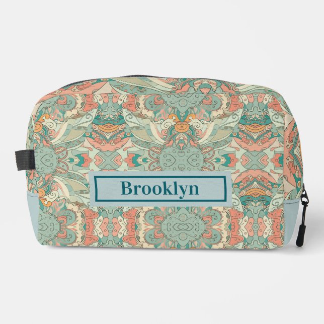Neceser Pastel Resumen Paisley Pattern Toiletry Bag (Anverso)