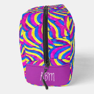 Neceser Patrón abstracto vibrante inicial púrpura Cute Boh