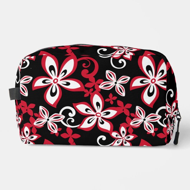 NECESER PATRÓN ALOHA HAWAII EN NEGRO/ROJO (Anverso)